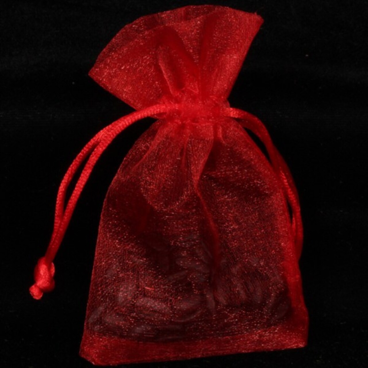 The Ribbon People Club Pack of 36 Red Solid Organza Gift Bags 3" x 4"